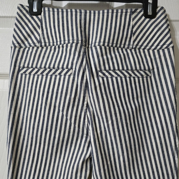Free People Blue and White Tapered Trousers - Picture 9 of 14